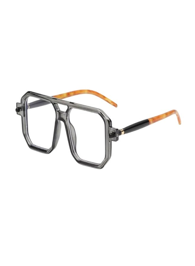 Dervin Blue Light Blocking Blue Cut Zero Power anti-glare Retro Square Eyeglasses frame for Eye Protection from UV by Computer/Tablet/Mobile/Laptop - Image 3