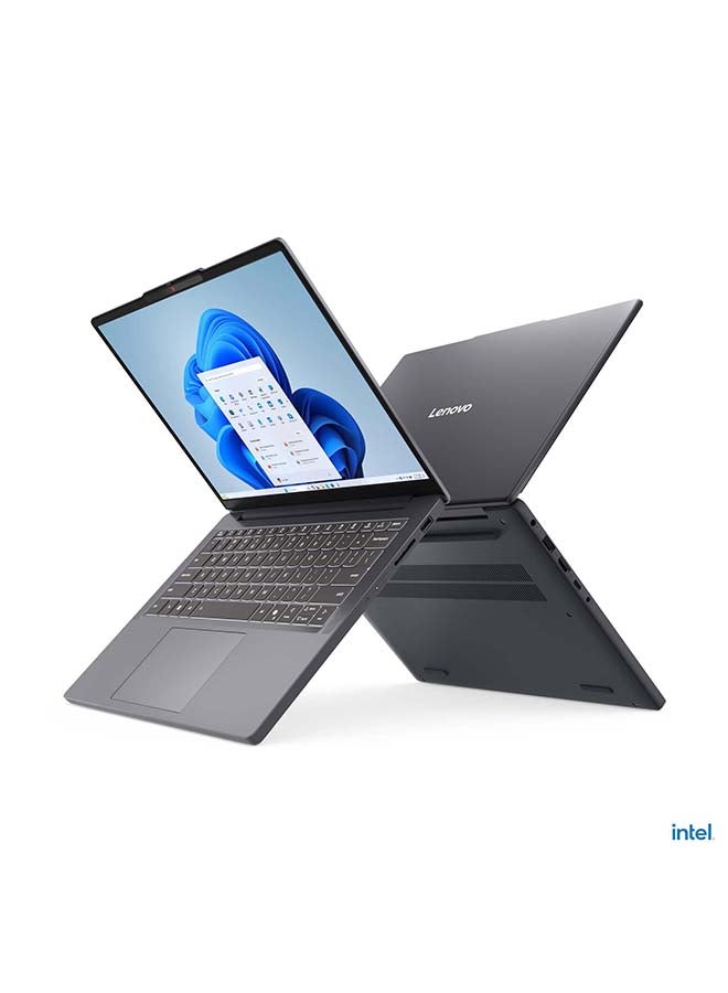 لينوفو IdeaPad Slim 3i 14 لابتوب | إنتل كور i5-13420H | 8GB ملحومة DDR5-4800 + 16GB SODIMM DDR5-4800 رام | 1TB PCIe SSD | شاشة 14 بوصة | إنتل UHD جرافيكس | ويندوز 11 هوم | لون لونا جراي | 83K000A7AX+acc, إنجليزي /عربي -حزمة مع فأرة وحقيبة ظهر - Image 2