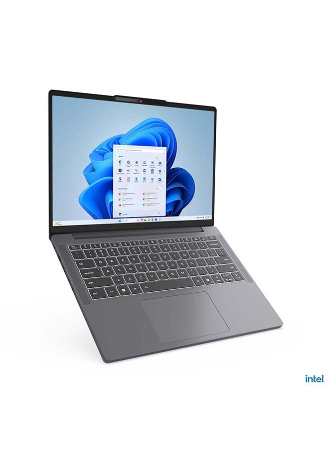 لينوفو IdeaPad Slim 3i 14 لابتوب | إنتل كور i5-13420H | 8GB ملحومة DDR5-4800 + 16GB SODIMM DDR5-4800 رام | 1TB PCIe SSD | شاشة 14 بوصة | إنتل UHD جرافيكس | ويندوز 11 هوم | لون لونا جراي | 83K000A7AX+acc, إنجليزي /عربي -حزمة مع فأرة وحقيبة ظهر - Image 4