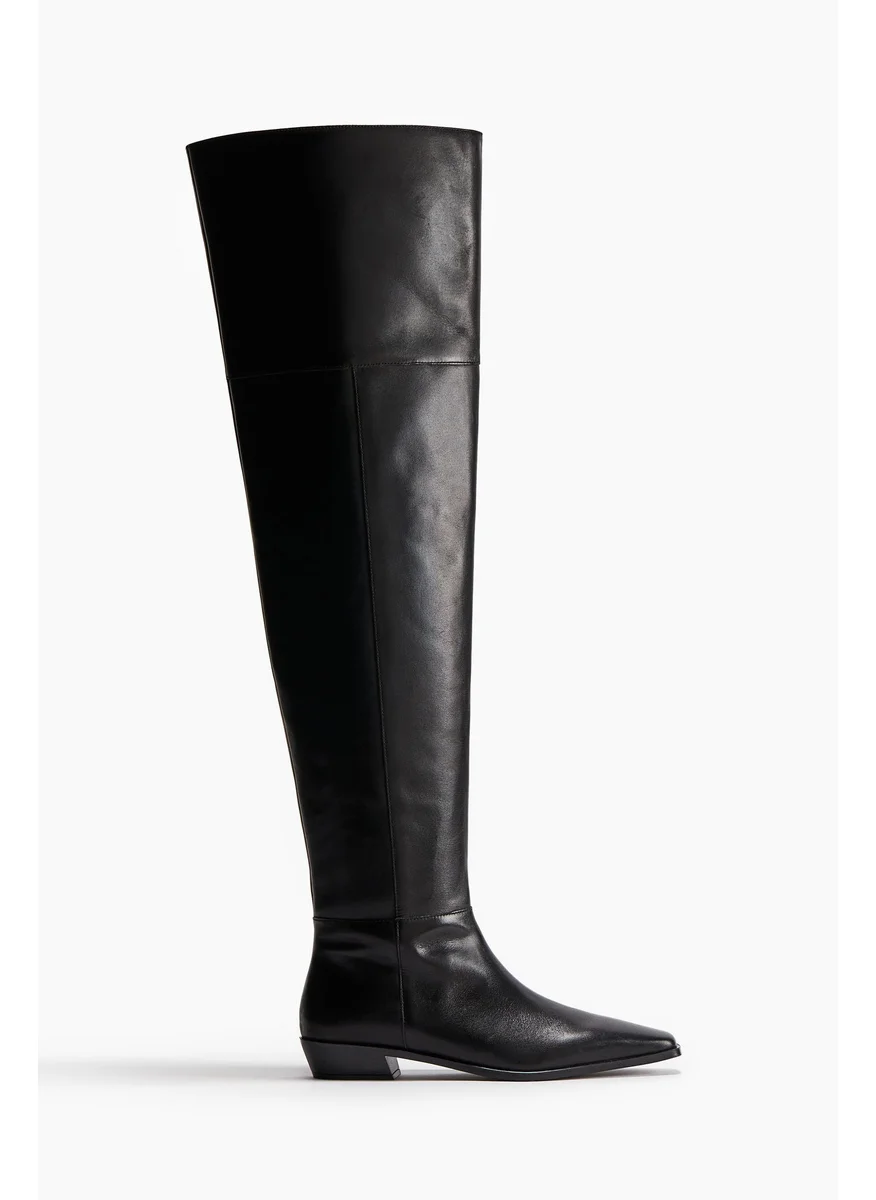 اتش اند ام Over-The-Knee Leather Boots