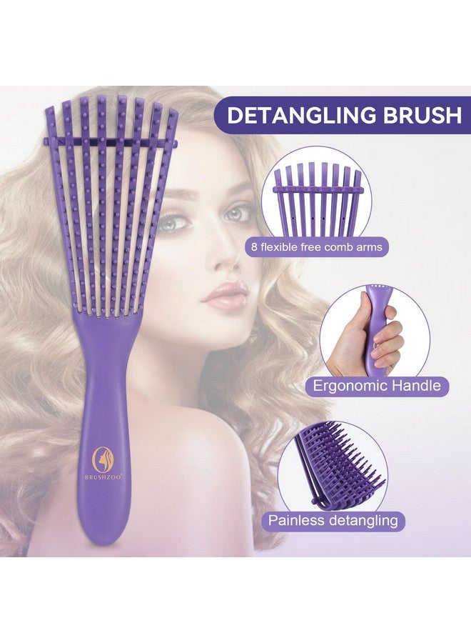 O BRUSHZOO Hair Brush Set Hair Brushes For Women Men Kid Detangler Brush For Wet Dry Curly Hair Detangling Hair Combs For Parting Styling Hairbrush For Thick Fine Thin Hair Care - Image 3