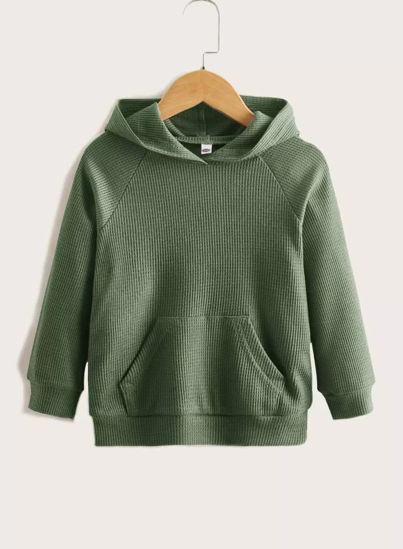 Toddler Boys Solid Kangaroo Pocket Hoodie  - Image 1