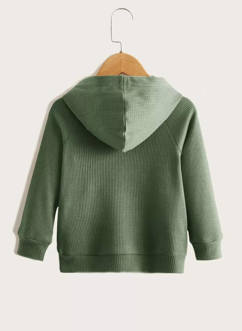 Toddler Boys Solid Kangaroo Pocket Hoodie  - Image 2