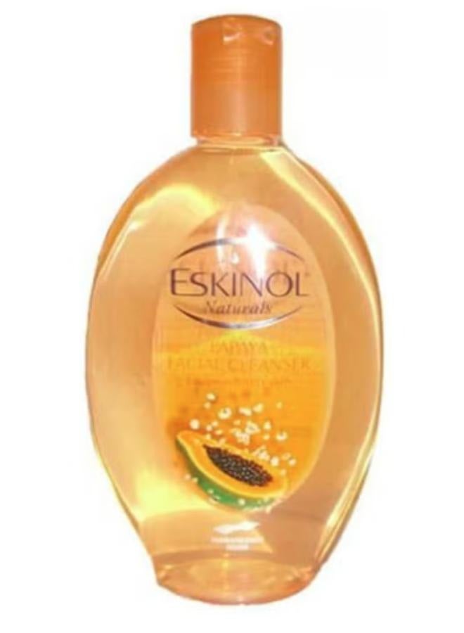 Eskinol Two bottles of facial cleanser with natural papaya extract, orange, 225 milliliters. - Image 2