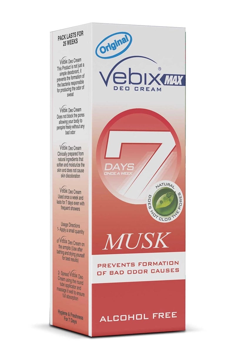 Vebix Deo Cream Deodorant Musk 25g - Image 3