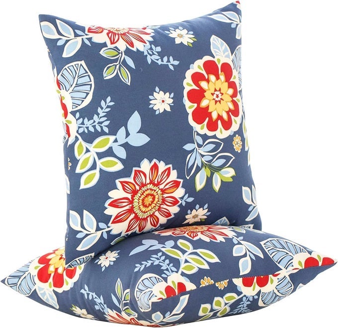 OUTDOOR PILLOWS WATERPROOF SET OF 2 OUTDOOR PILLOW 1818 INCH OUTDOOR THROW PILLOWS FOR PATIO FURNITURE BED COUCH AND SOFA