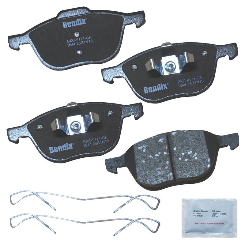 Bendix Priority1 CFC1044 Ceramic Front Brake Pads for Select Models Ford CMax EcoSport Escape Focus Mazda 3 3 Sport 5 Volvo C30 C70 S40 V40 V40 Cross Country V50