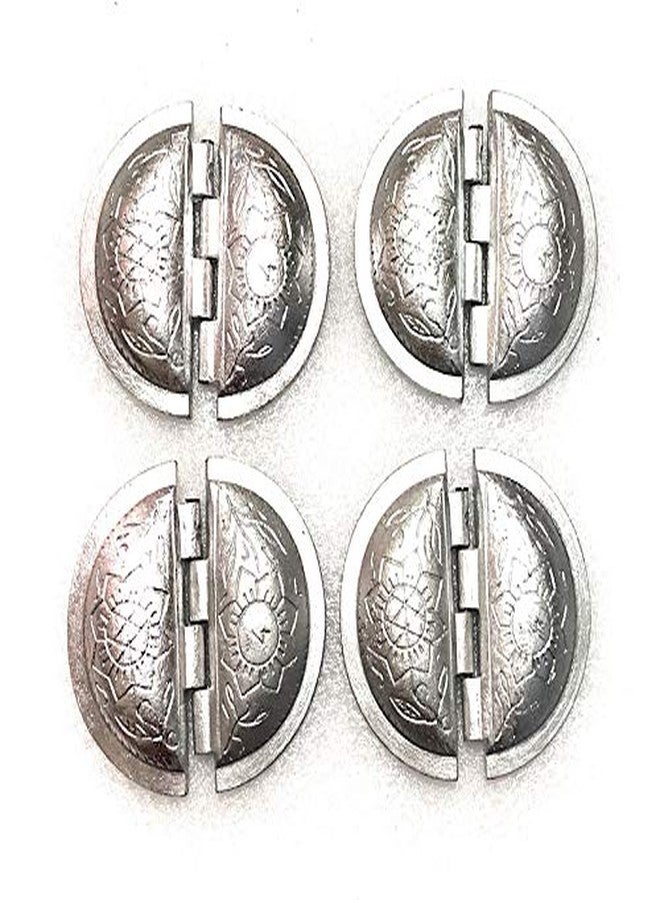 DiBha Aluminium Gujiya Mould Set of 4, Silver Small - Image 1