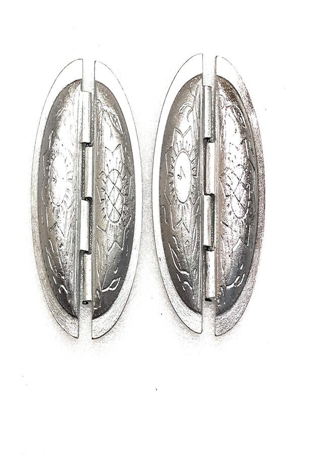 DiBha Aluminium Gujiya Mould Set of 4, Silver Small - Image 2