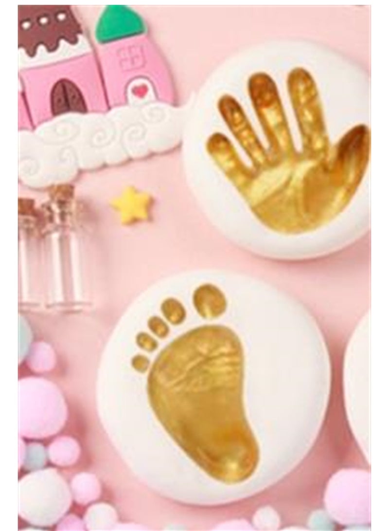 Baby hand and foot prints mud lanugo souvenir photo frame newborn baby hand prints and footprints commemorative gift set - Image 2