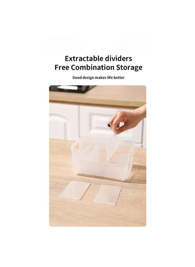 Transparent Plastic Kitchen Spice Rack With Divided Compartments Countertop Organizer For Sauces - Image 5