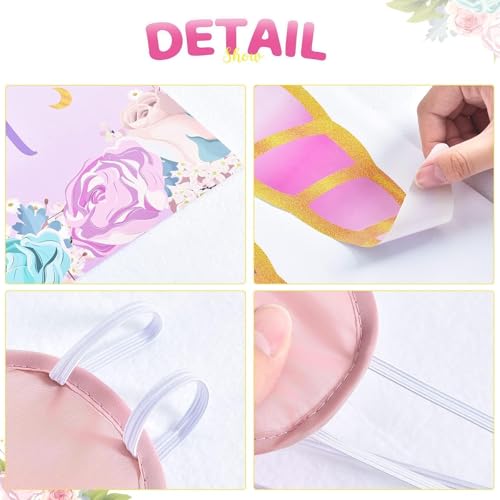 Wernnsai لعبة دبوس القرن على اليونيكورن - زينة عيد ميلاد اليونيكورن ألعاب حفلات عيد الميلاد للأطفال ملصق مع 24 ملصق قرن هدايا حفلات قوس قزح لفتات زينة جدران المنزل - Image 5