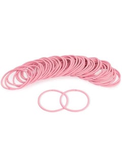 Generic Hair Rubber Bands 50 Pieces 2.5 mm Elastic Hair Bands Hair Ties Ponytail Holders - Pink  - Image 4