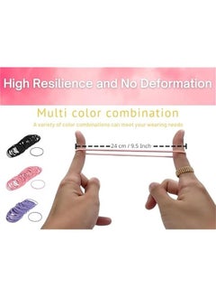 Generic Hair Rubber Bands 50 Pieces 2.5 mm Elastic Hair Bands Hair Ties Ponytail Holders - Pink  - Image 5