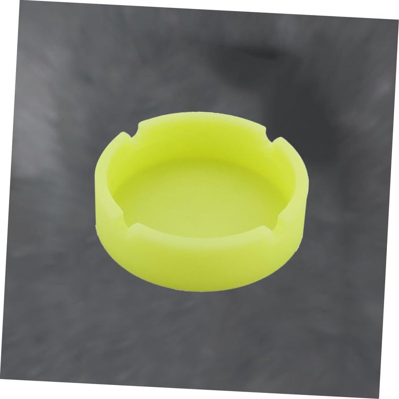 منفضة سليكون مضيئة مقاومة للحرارة غير قابلة للكسر حاوية رماد 8.3x2.3 سم للاستخدام الداخلي والخارجي - Image 3