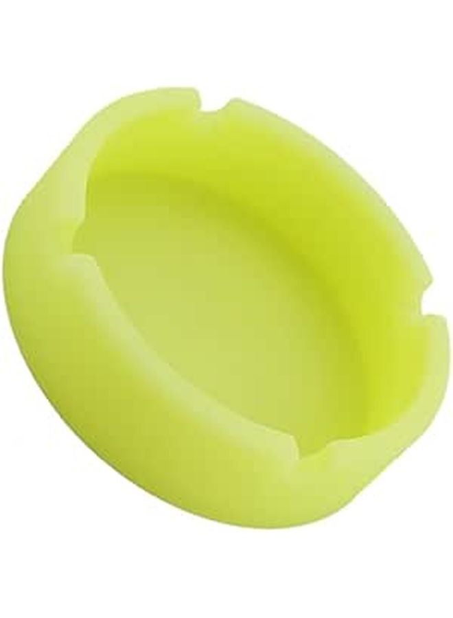 منفضة سليكون مضيئة مقاومة للحرارة غير قابلة للكسر حاوية رماد 8.3x2.3 سم للاستخدام الداخلي والخارجي - Image 1