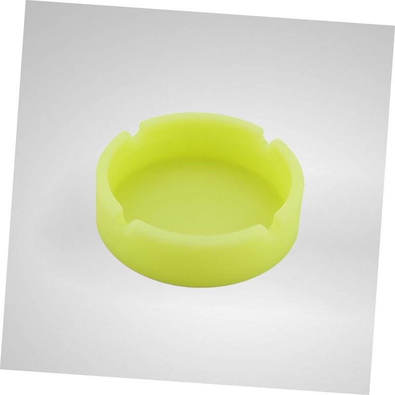 منفضة سليكون مضيئة مقاومة للحرارة غير قابلة للكسر حاوية رماد 8.3x2.3 سم للاستخدام الداخلي والخارجي - Image 5