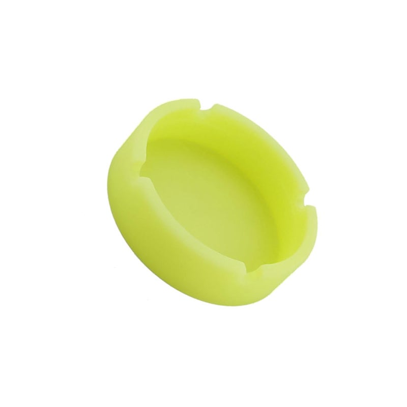 منفضة سليكون مضيئة مقاومة للحرارة غير قابلة للكسر حاوية رماد 8.3x2.3 سم للاستخدام الداخلي والخارجي - Image 2