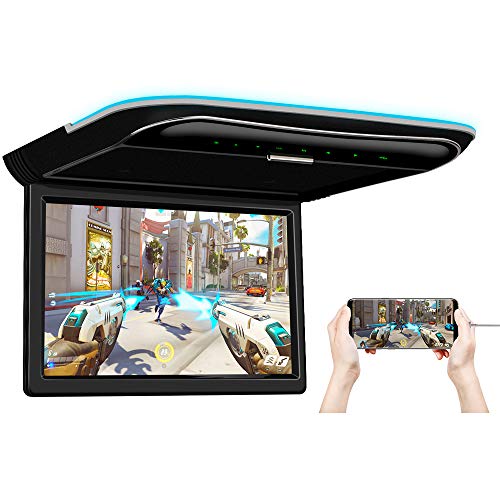 XTRONS 11.6 Inch Car Overhead Roof Mounted Monitor Screen Ultra-Thin Flip Down TV for Cars 1080P Car Video Player with Built-in Speaker Support IR, USB, HDMI, AV Input (No DVD) - Image 1