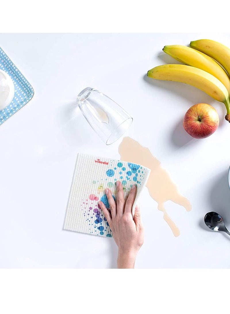 فيليدا إسفنجة ماصة من ديزاين كوليكشن، طبيعية، قابلة للتحلل البيولوجي، متعددة الاستخدامات، 3 قطع، سليلوز/قطن، ابيض - Image 3