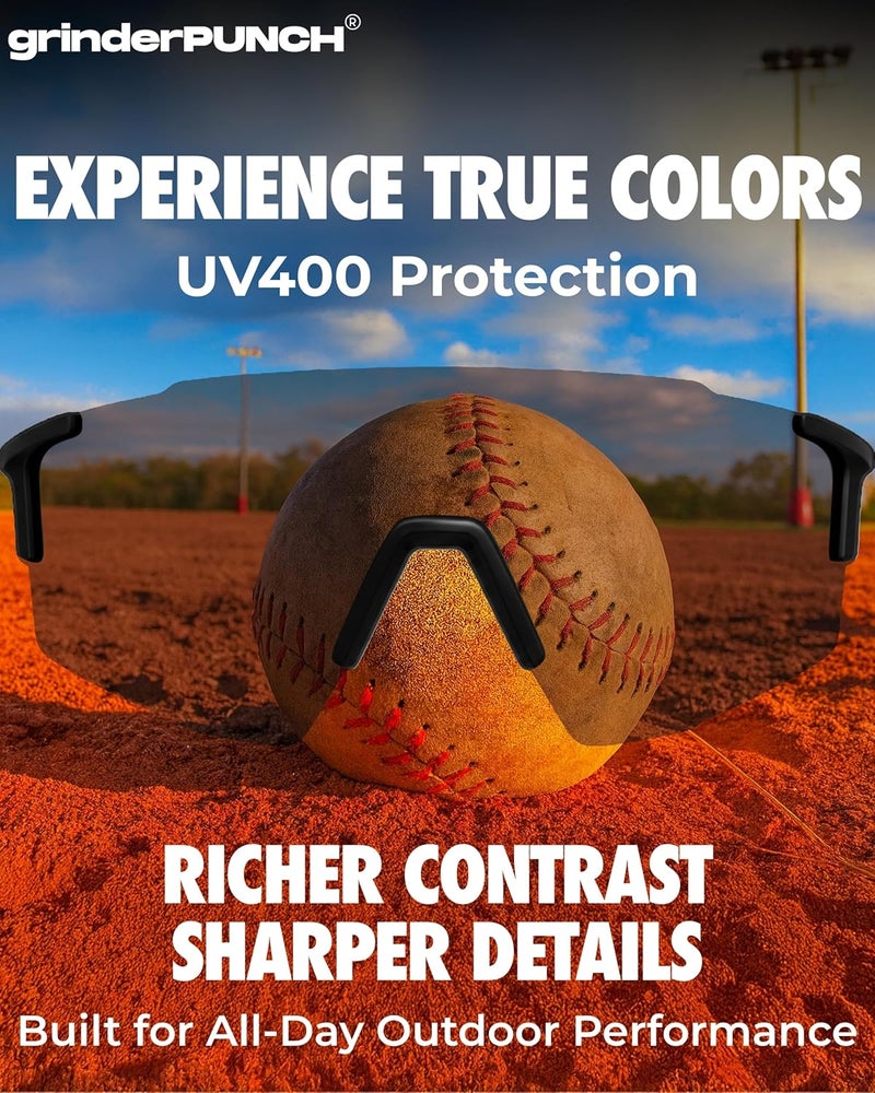 grinderPUNCH Running Baseball Sunglasses for Men Women Sports Cycling Glasses Softball Sunglasses UV400 Polarized Protection - Image 4