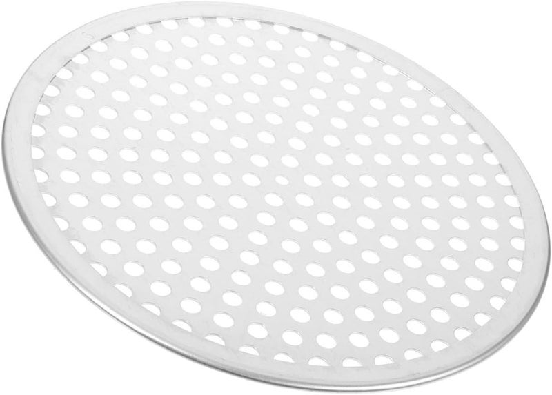Perforated 10-inch Pizza Pan with Edge Aluminum Alloy round Pizza Baking Tray for Oven Use for Homemade and Restaurant Cooking - Image 1