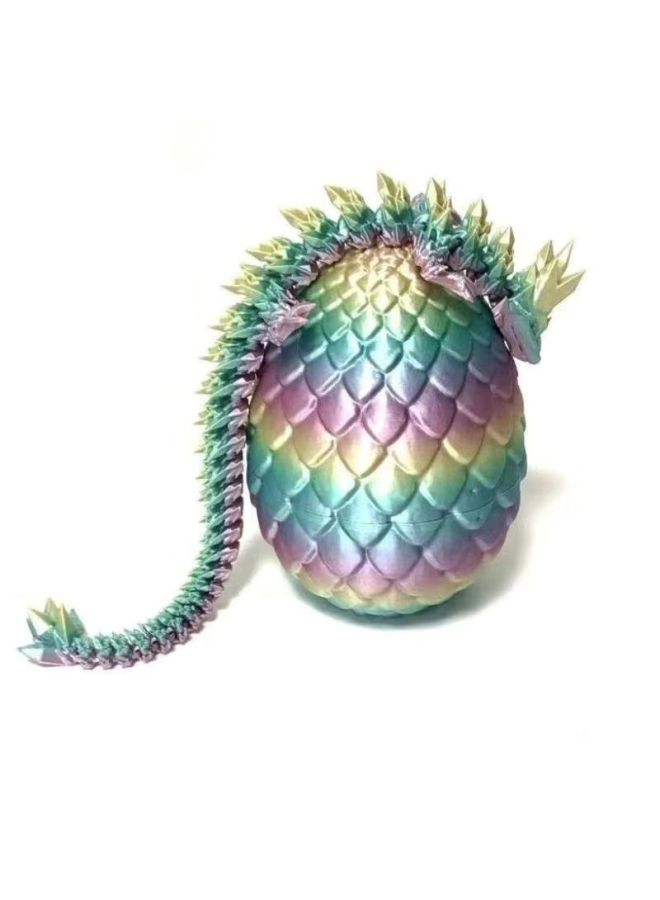 [Over 2,000 Repeat Customers] 3D Printing Toy Dragon Egg Crystal Gemstone Dragon Ornaments Diy Dinosaur Egg Creative Gift-Color:A Laser Red Crystal Dragon [without Eggs] - Big Dragon Egg [12cm Egg + 30cm Crystal Dragon] - Image 3