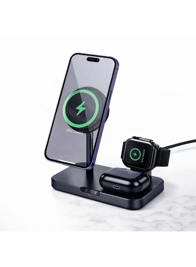 MXY MYX 3 in 1 Magnetic Wireless Charger 15W Fast Charging Stand - Image 3