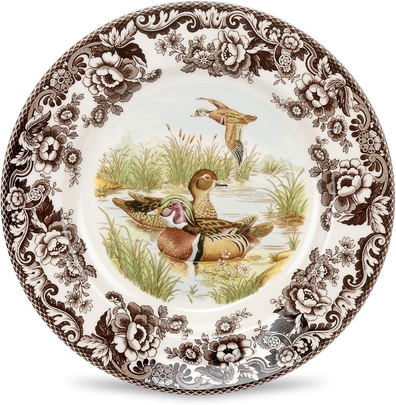 Spode Spode Woodland Salad Plate Wood Duck 8  Perfect for Thanksgiving and Other Special Occasions  Made in England from Fine Earthenware  Microwave and Dishwasher Safe  - Image 1
