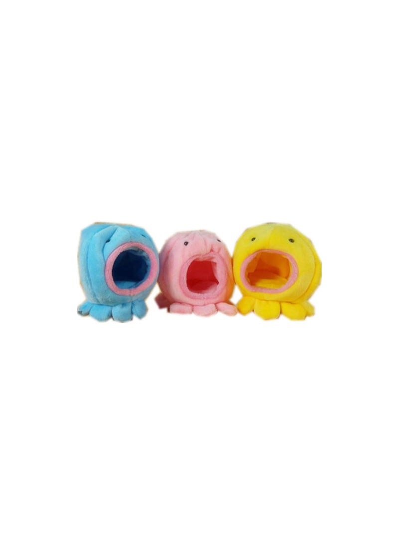 GGOOT Hamster Hut Hamster Bed Warm Beds for Small Animal in Octopus Shape Soft and Warm 10x10CM Blue Creative and Useful - Image 4