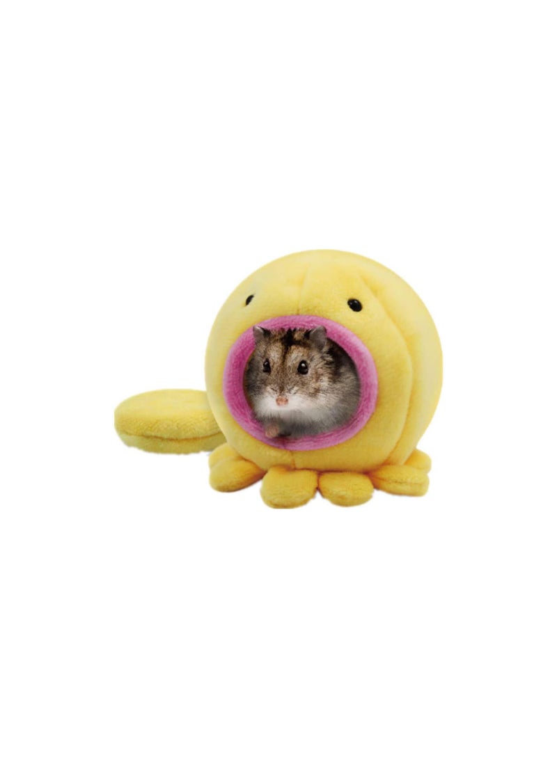 GGOOT Hamster Hut Hamster Bed Warm Beds for Small Animal in Octopus Shape Soft and Warm 10x10CM Blue Creative and Useful - Image 3