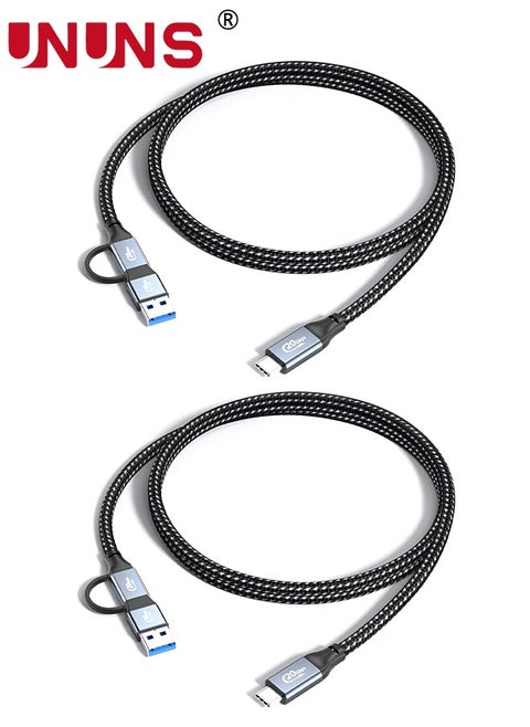 USB C to USB C Cable,2-Pack 3.3ft 100W PD 5A Fast Charging Type C To Type C Cable,Nylon Braided USB-C Cord Charger For iPhone 15/15 Pro/15 Plus/15 Pro Max,Samsung S22,iPad,All USB C Port