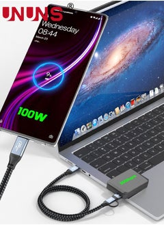 UNUNS USB C to USB C Cable,2-Pack 3.3ft 100W PD 5A Fast Charging Type C To Type C Cable,Nylon Braided USB-C Cord Charger For iPhone 15/15 Pro/15 Plus/15 Pro Max,Samsung S22,iPad,All USB C Port  - Image 4