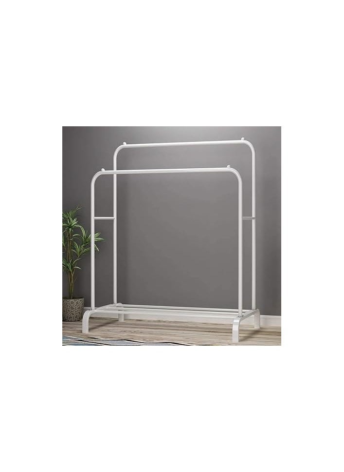 Metal clothes hanger organizer and clothes holder, white, 143 x 96 x 42 cm, stainless steel, original