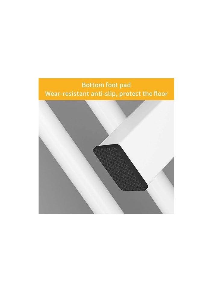 Metal clothes hanger organizer and clothes holder, white, 143 x 96 x 42 cm, stainless steel, original