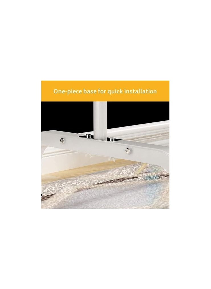 Metal clothes hanger organizer and clothes holder, white, 143 x 96 x 42 cm, stainless steel, original