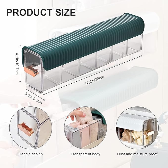 VIDORA Drawer Underwear Organizer Divider Wall Mount 6 Cell Drawer Storage Boxes and Acrylic Organizers for Lingerie Socks Ties Data Cable Spices Organization - Image 2