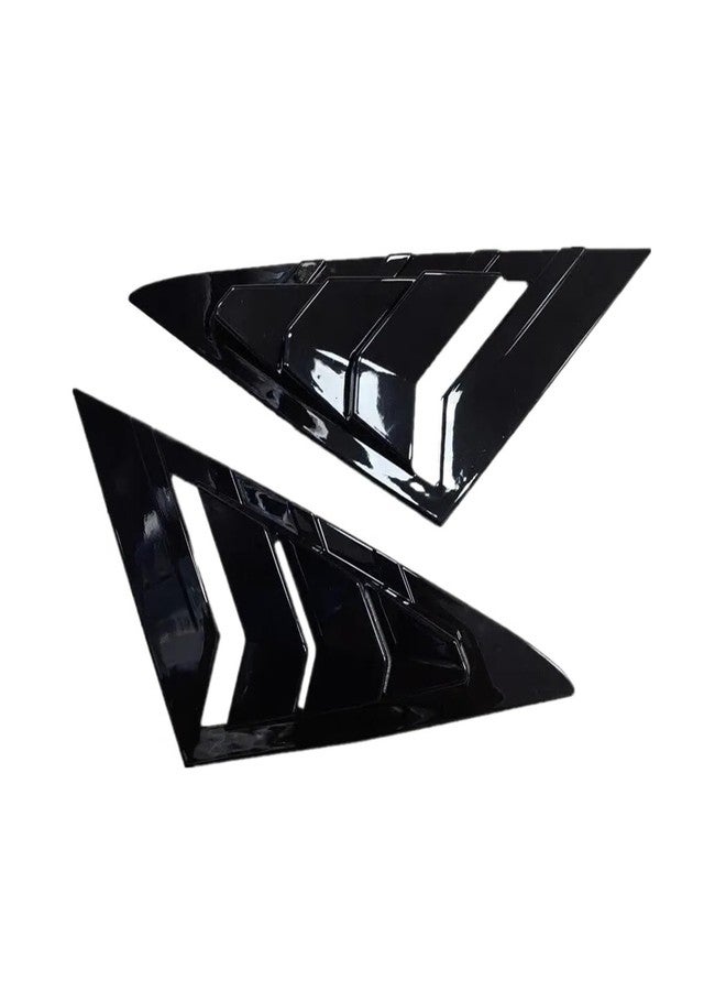 Venveal Front Side Window Louvers Compatible with V-W Volks-wagen Golf 7 MK7 7.5 GTI R 2013-2019 Sports Car Front Side Window Louvers Blinds Sunshade Accessories Exterior(Glossy Black) - Image 1