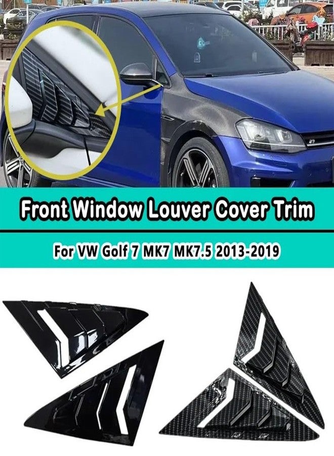 Venveal Front Side Window Louvers Compatible with V-W Volks-wagen Golf 7 MK7 7.5 GTI R 2013-2019 Sports Car Front Side Window Louvers Blinds Sunshade Accessories Exterior(Glossy Black) - Image 4
