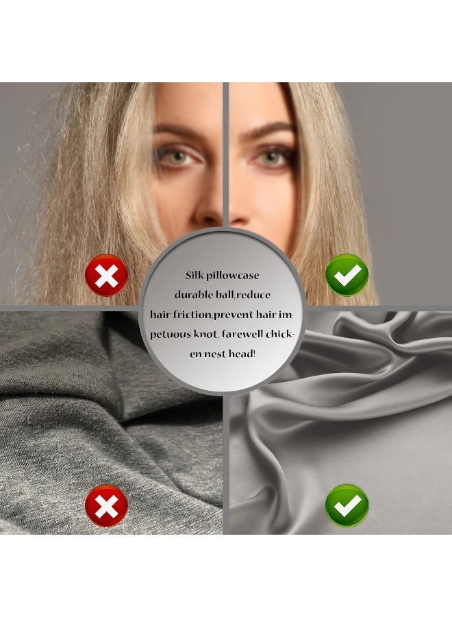 Silk Pillowcase for Hair and Skin, Soft, Breathable and Silky 100% Standard Size Pillow Cases Set of 2, Both Sides Natural Mulberry Silk Pillowcases with Hidden Zipper  - Image 5
