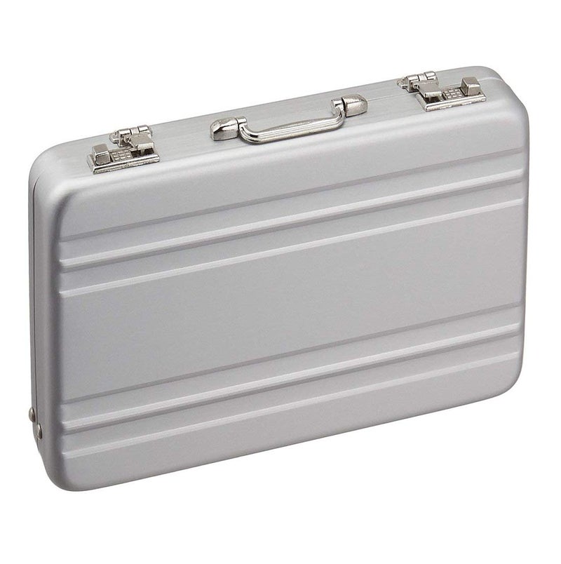 Stealodeal Fashion New Mini Briefcase Debit/Credit/Visiting Card Case Cardholder for Men & Women (Silver) - Image 2
