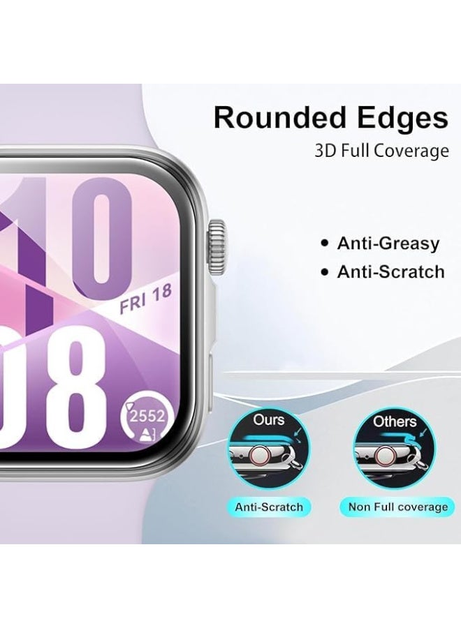 Screen Protector for HUAWEI Watch Fit 4 Pro (2025), Anti-Scratch Ultra-thin Clear PMMA Curved Protective Film Cover Accessories for Huawei Fit 4 Pro - Image 5