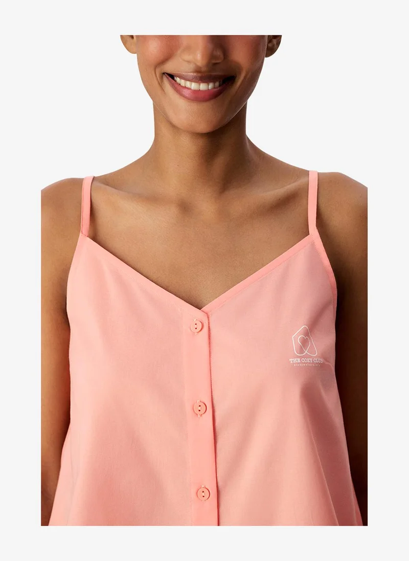 بنتي Women's Pink Soft Cotton Everyday Camisole