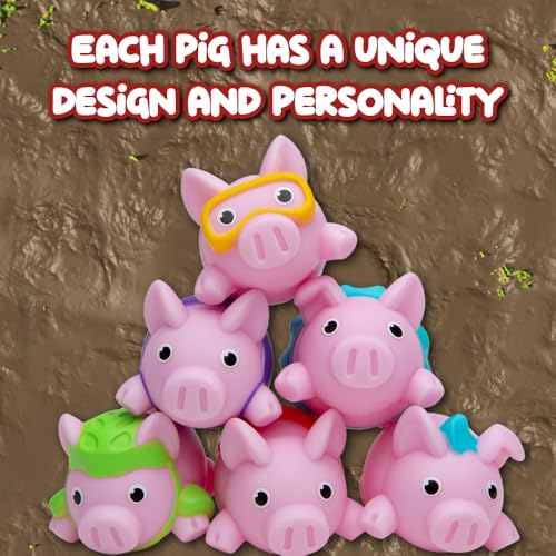 PlayMonster Pigs on Trampolines Board Games – Multi-Player, Preschool Toys, Hand-Eye-Coordination Game, The Muddiest Pig Wins, Ages 6+ - Image 5