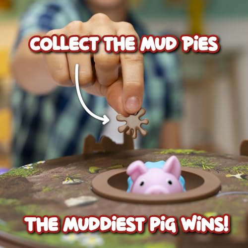 PlayMonster Pigs on Trampolines Board Games – Multi-Player, Preschool Toys, Hand-Eye-Coordination Game, The Muddiest Pig Wins, Ages 6+ - Image 4
