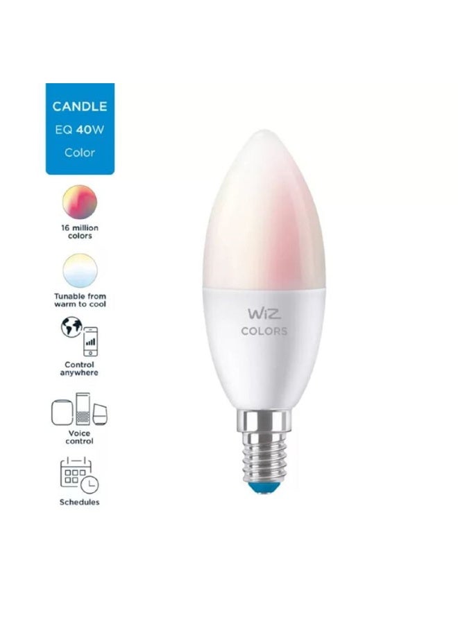 WiZ Connected Smart LED Candle Bulb, E14 Base, Warm to Cool White (2700K-6500K), 4.9W (40W Equivalent), 470 Lumens, WiFi + Bluetooth, Works with Alexa, Google Home & Siri. - Image 4