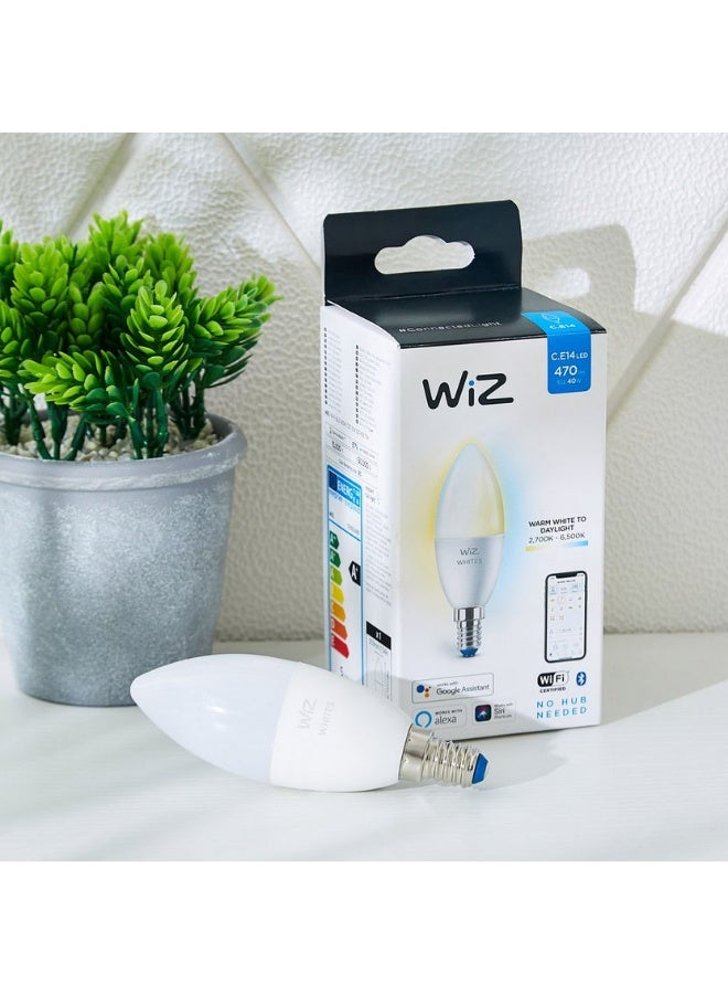 WiZ Connected Smart LED Candle Bulb, E14 Base, Warm to Cool White (2700K-6500K), 4.9W (40W Equivalent), 470 Lumens, WiFi + Bluetooth, Works with Alexa, Google Home & Siri. - Image 2