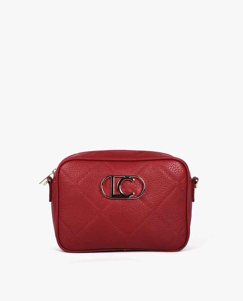 Lola Casademunt Monogram Diamond Oval Logo Faux Leather Crossbody