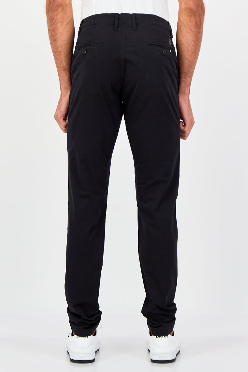 U.S. Polo Assn. Men Regular Fit Solid Chino Pants, Black - Image 2