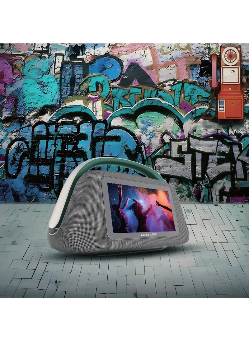 GREEN LION Buenos Aires Speaker with 10.1 Inches Display and HD Touch Display / USB/AUX/HDMI/MIC/TF/RF/Guitar Input / 8 Hours Non-Stop Play Time / High Quality Sound Play List - Black  - Image 2